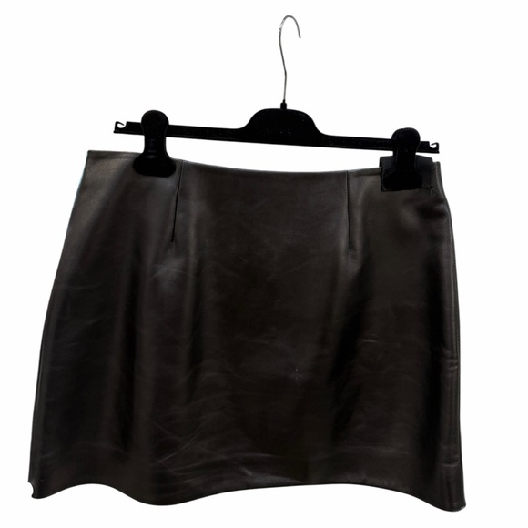 VERSACE Medusa Leather Zipper Skirt - Picture 5 of 7